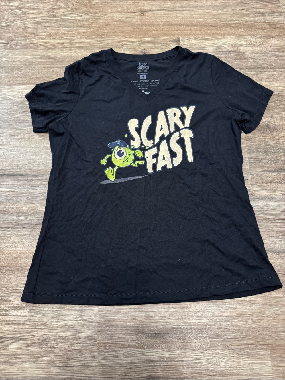 Raw Threads - Disney Black 'Scary Fast' Mike Wazowski Short Sleeve Tee